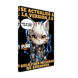 Lienzo de Gato "Cyborg Kitty" Michilandia | La tienda online de los amantes de gatos