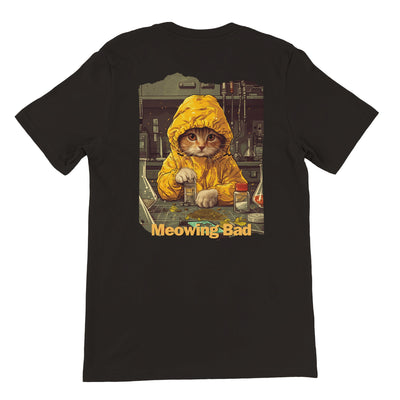 Camiseta Prémium Unisex Impresión Trasera de Gato 