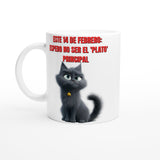 Taza Blanca con Impresión de Gato "Amor Indirecto" Michilandia | La tienda online de los fans de gatos