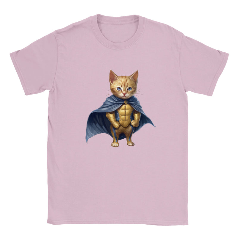 Camiseta júnior unisex estampado de gato "Fluffy Sentry" Gelato