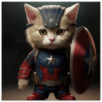 Lienzo de gato "Michi Captain America" Gelato