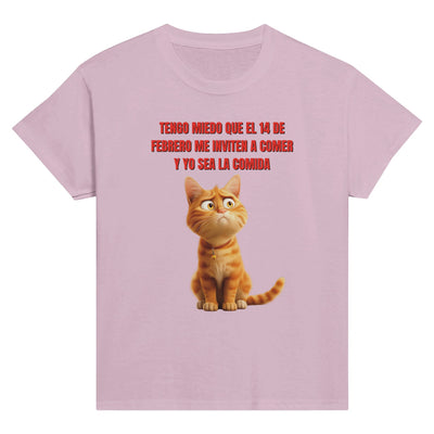 Camiseta Junior Unisex Estampado de Gato "Cita Miau" Michilandia | La tienda online de los fans de gatos