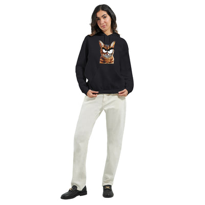 Sudadera con Capucha Unisex Estampado de Gato "Bengala Malicioso" Michilandia