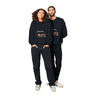 Sudadera Unisex Estampado de Gato "Metallicat" Michilandia