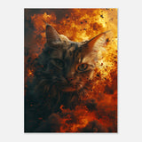 Panel de aluminio impresión de gato "Mirada Explosiva" Michilandia | La tienda online de los fans de gatos