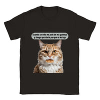 Camiseta unisex estampado de gato "Mis Galletas"