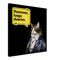 Lienzo de gato "René Michi Descartes" Michilandia | La tienda online de los amantes de gatos