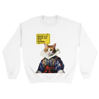 Sudadera unisex estampado de gato "William Michi Shakespeare" Michilandia | La tienda online de los amantes de gatos