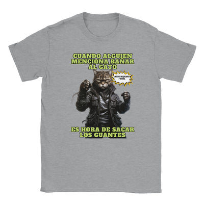 Camiseta unisex estampado de gato "El Intocable" Michilandia | La tienda online de los fans de gatos