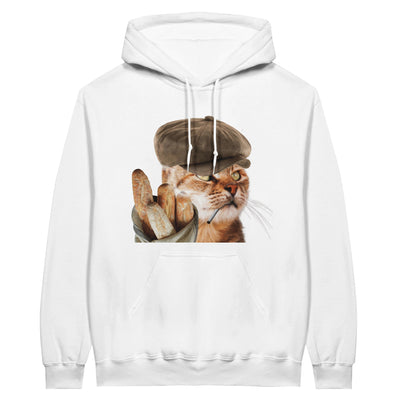 Sudadera con Capucha Unisex Estampado de Gato "Le Chat Parisien" Michilandia | La tienda online de los fans de gatos