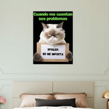 Panel de aluminio impresión de gato "Desinterés Felino" Michilandia | La tienda online de los fans de gatos