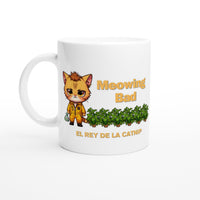 Taza Blanca con Impresión de Gato 