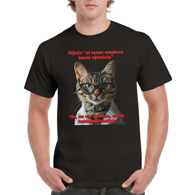 Camiseta unisex estampado de gato 