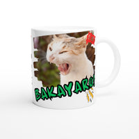 Taza Blanca con Impresión de Gato "Expresión Audaz" Michilandia | La tienda online de los amantes de gatos