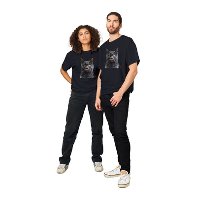 Camiseta Unisex Estampado de Gato "Sonrisa Cartoon" Michilandia