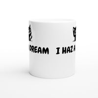 Taza Blanca con Impresión de Gato "Sueños de Miau" Michilandia | La tienda online de los fans de gatos