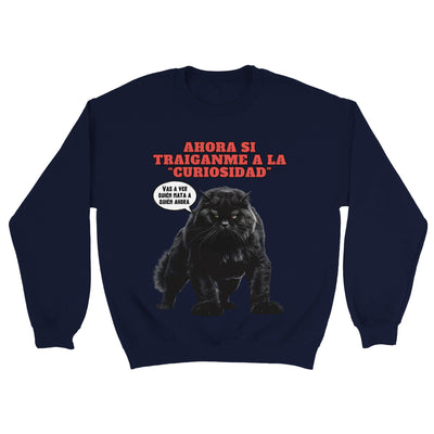 Sudadera Unisex Estampado de Gato "Curiosidad Superada" Michilandia | La tienda online de los fans de gatos