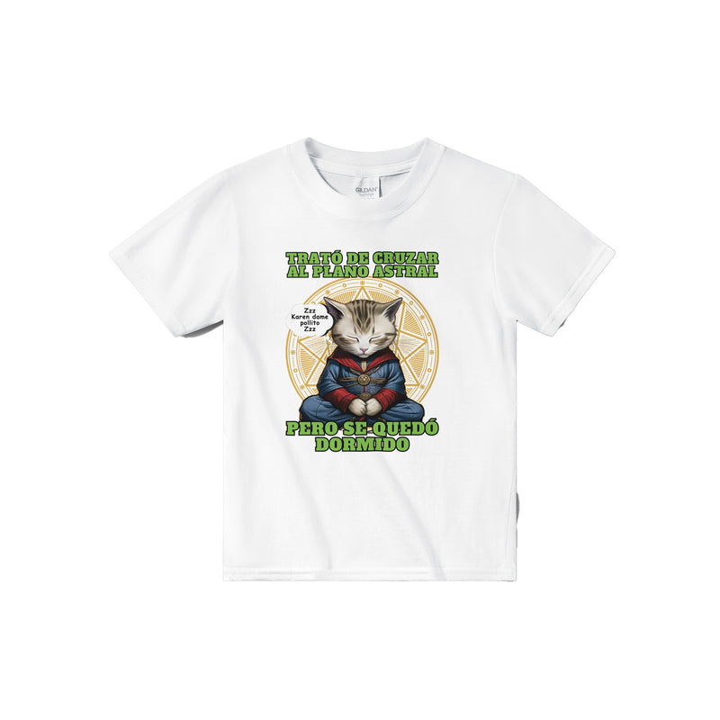 Camiseta júnior unisex estampado de gato "Doctor Miau" Michilandia | La tienda online de los amantes de gatos