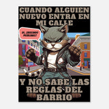 Panel de aluminio impresión de gato "El Chico Malo Miau" Michilandia | La tienda online de los fans de gatos