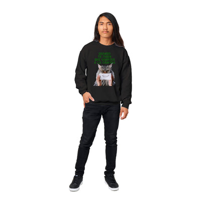 Sudadera unisex estampado de gato "Sonrisa Obligada" Gelato