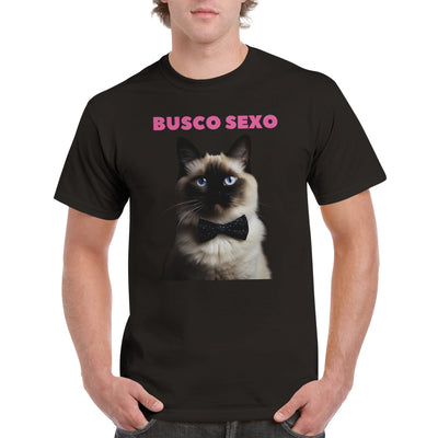 Camiseta unisex estampado de gato 