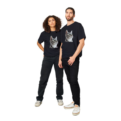 Camiseta Unisex Estampado de Gato "Miau Malhumorado" Michilandia