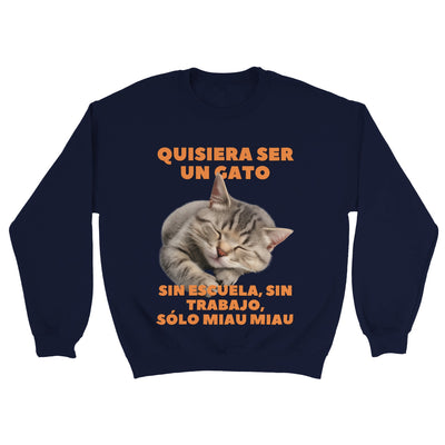 Sudadera Unisex Estampado de Gato "Vida de Miau" Michilandia | La tienda online de los fans de gatos