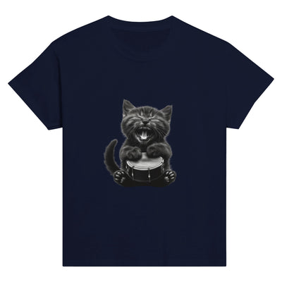 Camiseta Junior Unisex Estampado de Gato "TamTam Felino" Michilandia | La tienda online de los fans de gatos