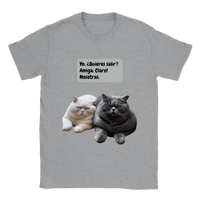 Camiseta unisex estampado de gato "Michis relajados" Gelato