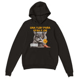 Sudadera con Capucha Unisex Estampado de Gato "Antojos Felinos" Michilandia | La tienda online de los fans de gatos