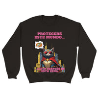 Sudadera unisex estampado de gato 