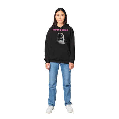 Sudadera con Capucha Unisex Estampado de Gato "Aventuras Nocturnas" Michilandia | La tienda online de los fans de gatos