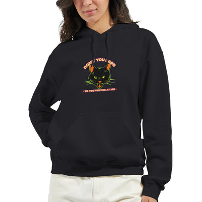 Sudadera con Capucha Unisex Estampado de Gato 