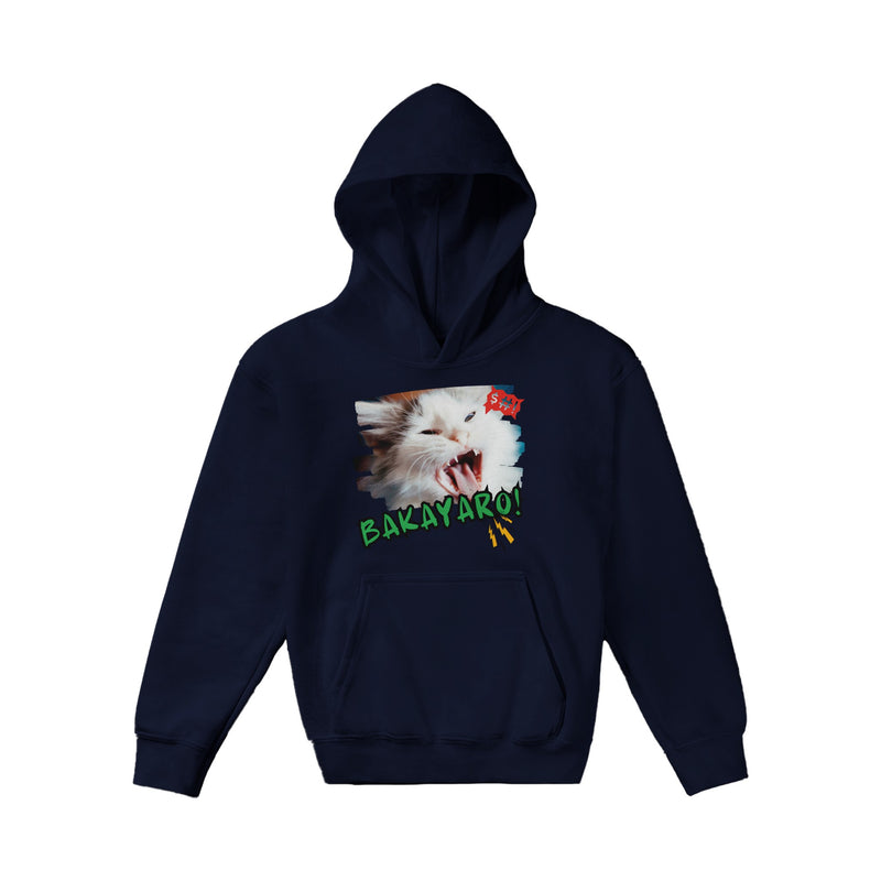 Sudadera con capucha júnior estampado de gato "Grito Meme" Michilandia | La tienda online de los amantes de gatos