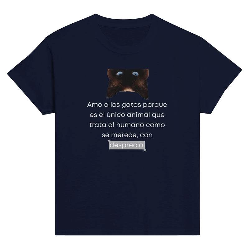 Camiseta Junior Unisex Estampado de Gato "Orgullo Felino" Michilandia | La tienda online de los fans de gatos