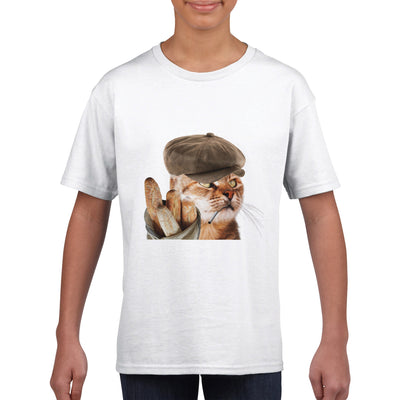 Camiseta Junior Unisex Estampado de Gato 