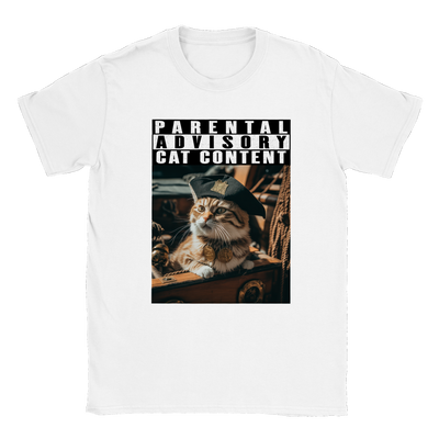 Camiseta unisex estampado de gato "Pirata Felino" Gelato