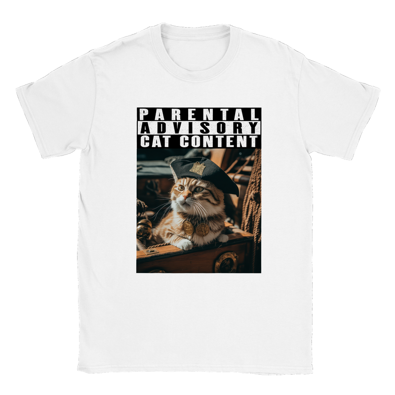 Camiseta unisex estampado de gato "Pirata Felino" Gelato