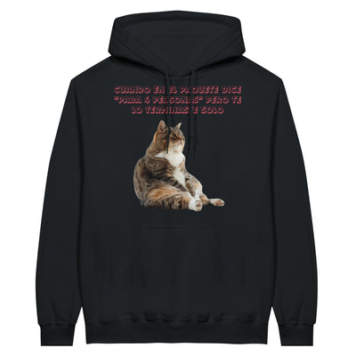 Sudadera con Capucha Unisex Estampado de Gato 