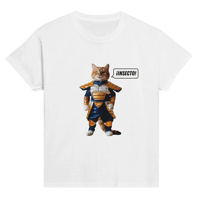 Camiseta Junior Unisex Estampado de Gato 