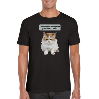 Camiseta unisex estampado de gato 