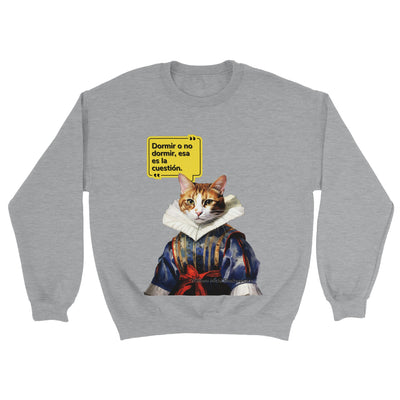 Sudadera unisex estampado de gato "William Michi Shakespeare" Michilandia | La tienda online de los amantes de gatos