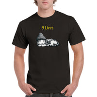 Camiseta Unisex Estampado de Gato "9 Lives" Michilandia | La tienda online de los fans de gatos