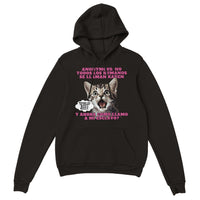 Sudadera con Capucha Unisex Estampado de Gato 