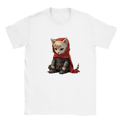 Camiseta júnior unisex estampado de gato 