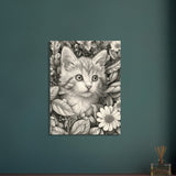 Panel de aluminio impresión de gato "Aventura en Sombreado" Michilandia | La tienda online de los fans de gatos