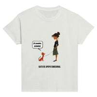 Camiseta Junior Unisex Estampado de Gato "Coach Miau" Michilandia