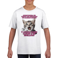 Camiseta Junior Unisex Estampado de Gato 