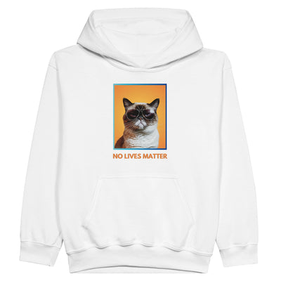 Sudadera con capucha júnior estampado de gato 