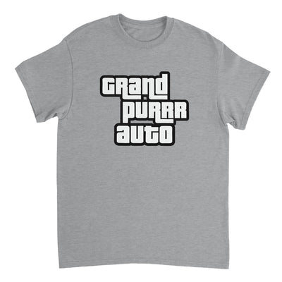 Camiseta Unisex Estampado de Gato "Grand Purrr Auto" Michilandia | La tienda online de los fans de gatos